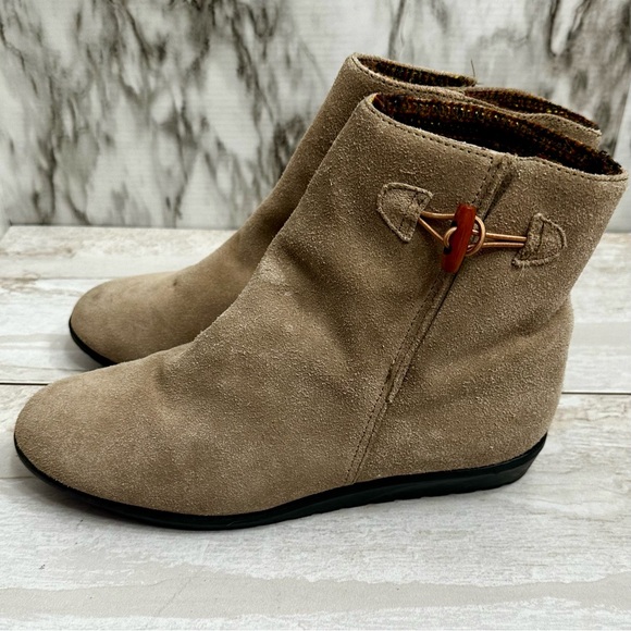 Ciao Women’s Sz 9 Suede Pull On Booties Shoes Boho Cozy Fall Winter Stanna Boots - Picture 14 of 15